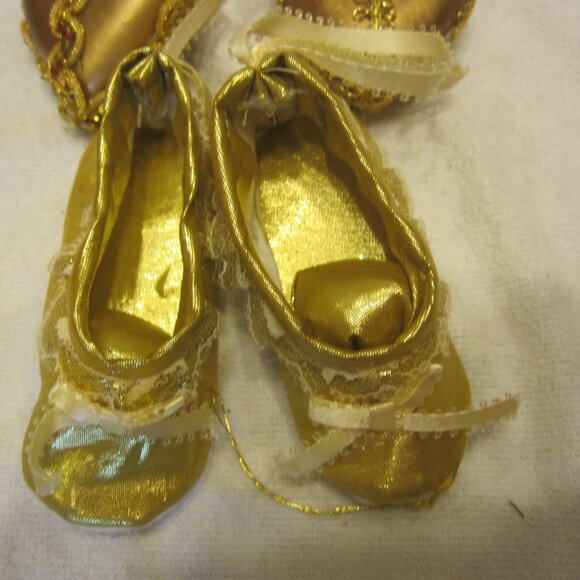 VTG VICTORIAN STYLE ORNAMENTS GOLD & PINK COLORS PACKAGE - Picture 5 of 6